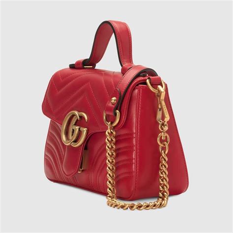 hibiscus red gucci|GG Marmont mini top handle bag .